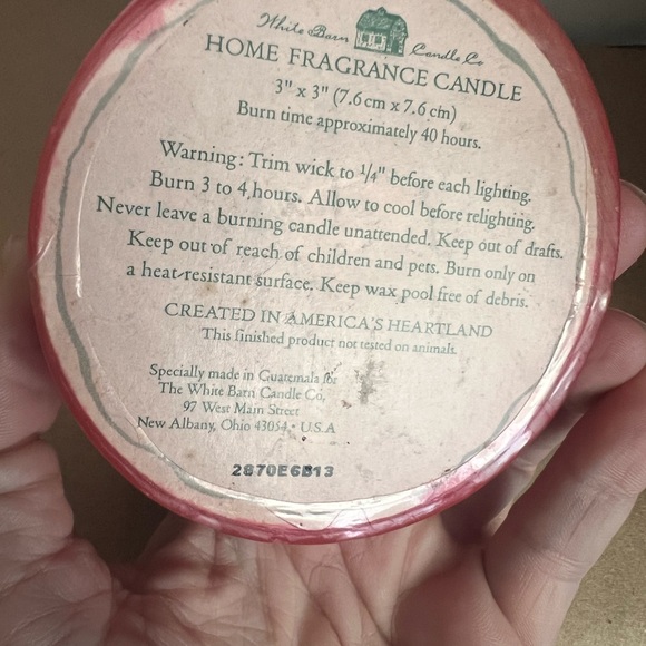 Bath And Body Works /White Barn Plumeria Candle 3"x3" Pillar Vintage  Sealed - Picture 4 of 5